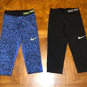 SOLD TOGETHER. Nike Girls Capris Leggings